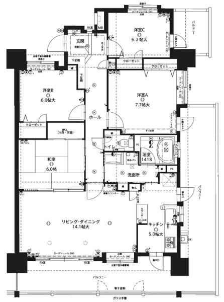 【間取り】 | アンピール海の中道アクアヴィラⅡ