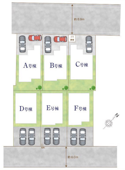 【区画図】 | 北本市宮内2期　新築戸建　全6棟　F号棟