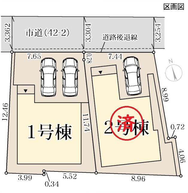 神戸市垂水区仲田　新築戸建の区画図