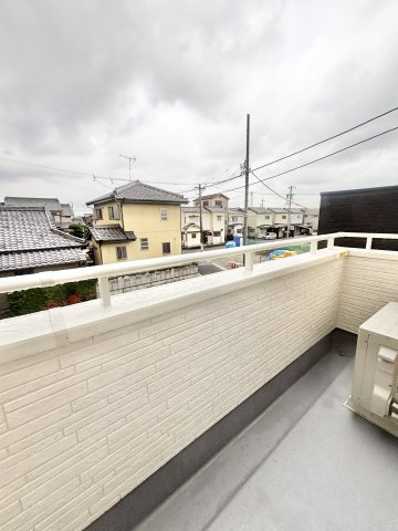 【仲介手数料無料／あま市】リーブルファイン　あま市七宝町川部第5　全3棟　新築戸建　3号棟のバルコニー