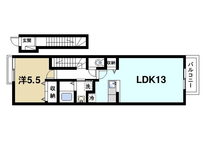 カルムメゾン（大和郡山市）の間取り|通風良好です