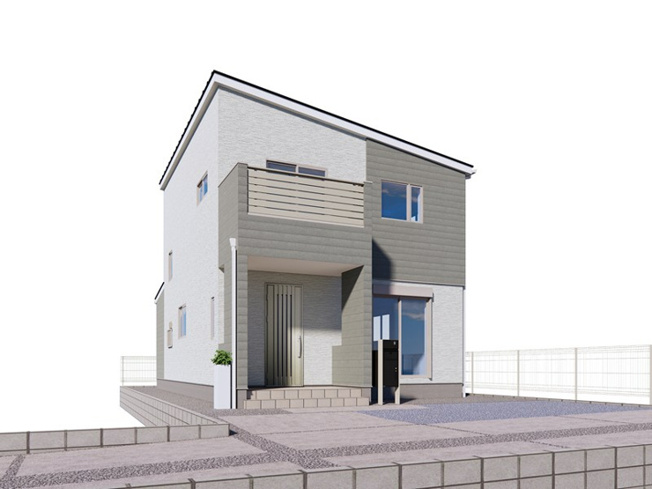 【外観パース】 | 久喜市菖蒲町菖蒲　新築戸建　全9棟　2号棟 | 2号棟