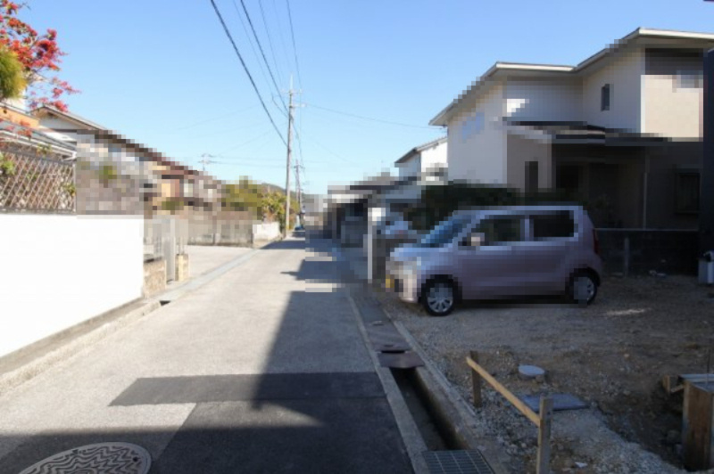 一宮中町　新築戸建⑦　（全2区画）の前面道路含む現地写真