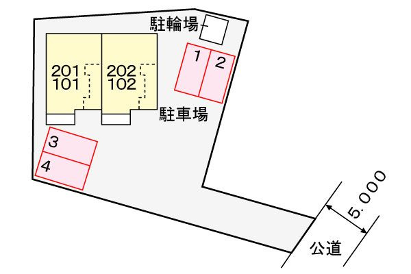 ラ・メゾン若草　　刈谷市近郊の賃貸はクラスホームの駐車場