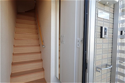 【玄関】 | ステラ コート若草 Ａ | 鏡付きシューズボックス