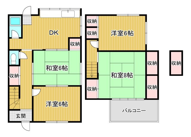 【間取り】 | 北区東大池戸建② | 有野町唐櫃戸建(Good Home)