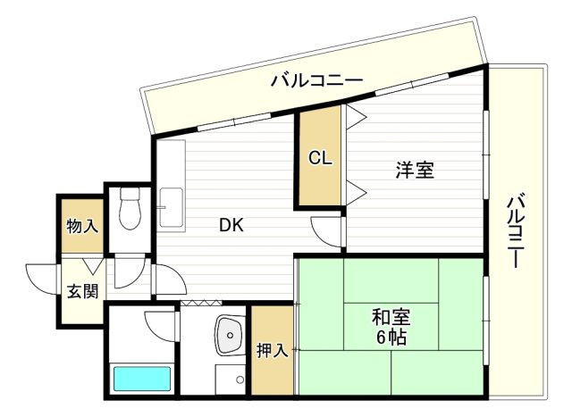 サニーハイツ金田の間取り