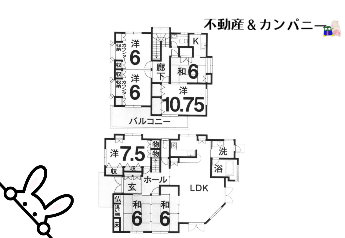 石風呂町の中古のおうち　松山市石風呂町中古戸建の間取り