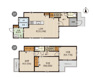 【間取り】 | 高槻市西五百住町　中古戸建