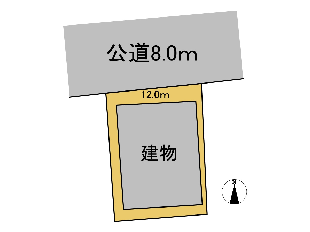 売店舗　岐阜市六条北3丁目　平成2年築の区画図