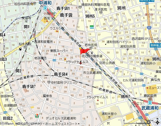 グラシアリノ武蔵浦和の地図