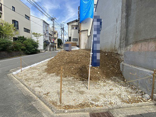 紫野南花ノ坊町 建築条件無 土地の外観