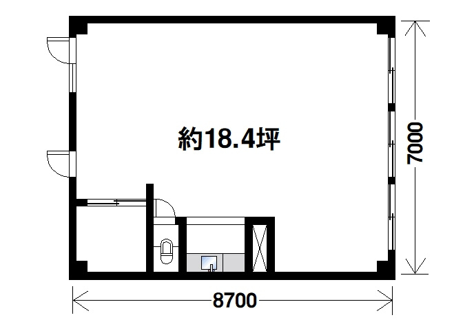 扇ビルの間取り