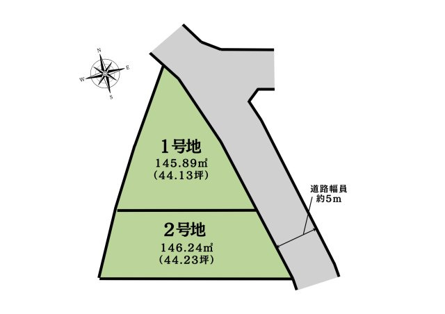 売土地　静岡市葵区新伝馬二丁目　全２区画（１号地）