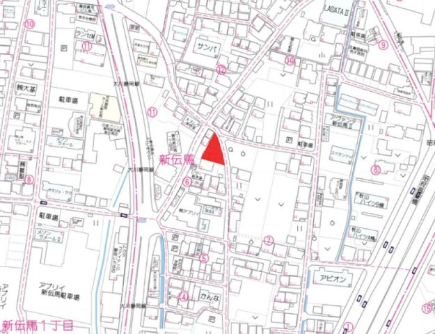 売土地　静岡市葵区新伝馬二丁目　全２区画（１号地）の地図