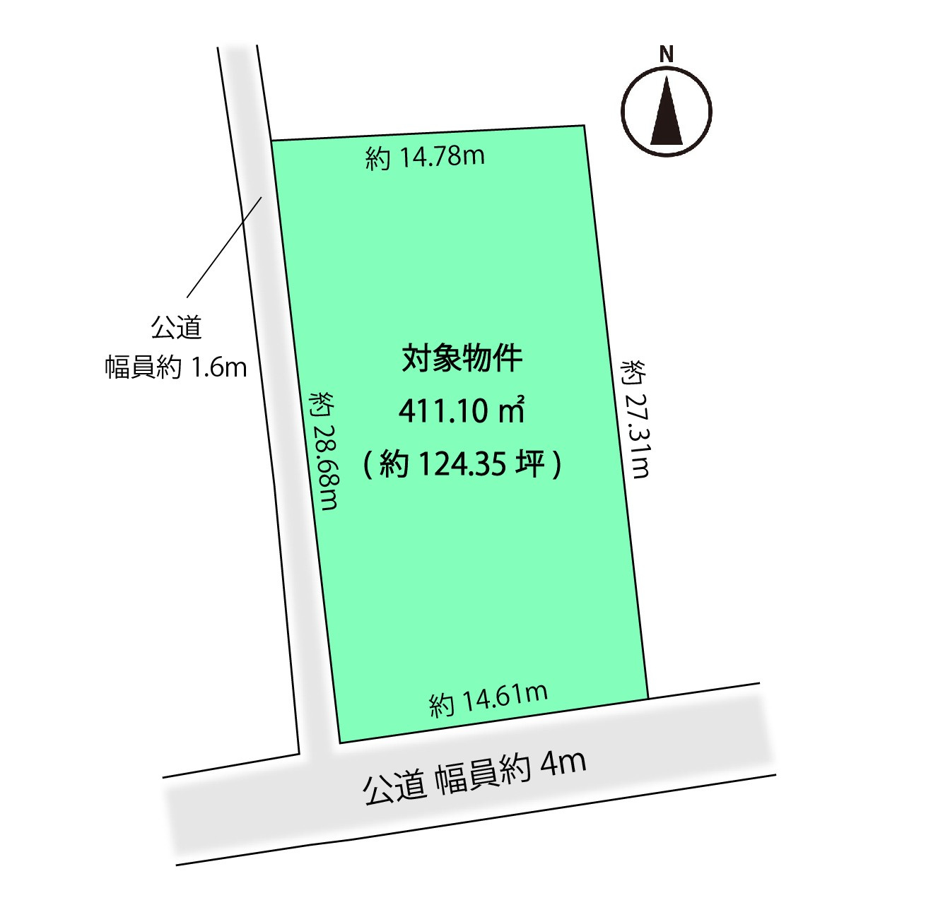 中軽井沢南エリア 生活利便性の良い立地の売土地の土地図