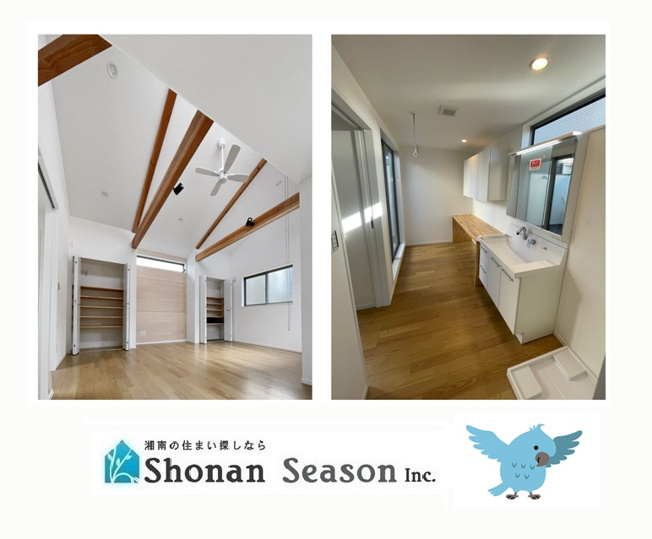 【内装】 | 開放感あふれる吹抜けリビングに、水廻りが集中した家事ラク動線！！　
四季の移り変わり感じられる「中庭」もあり、自分好みにアレンジも楽しめますよ♪