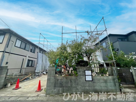 中郡大磯町東町1丁目　売地の外観|9月14日撮影　古家解体中　現地外観