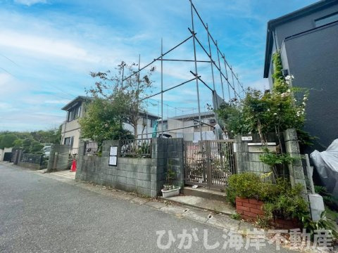 中郡大磯町東町1丁目　売地の外観|9月14日撮影　古家解体中　現地外観