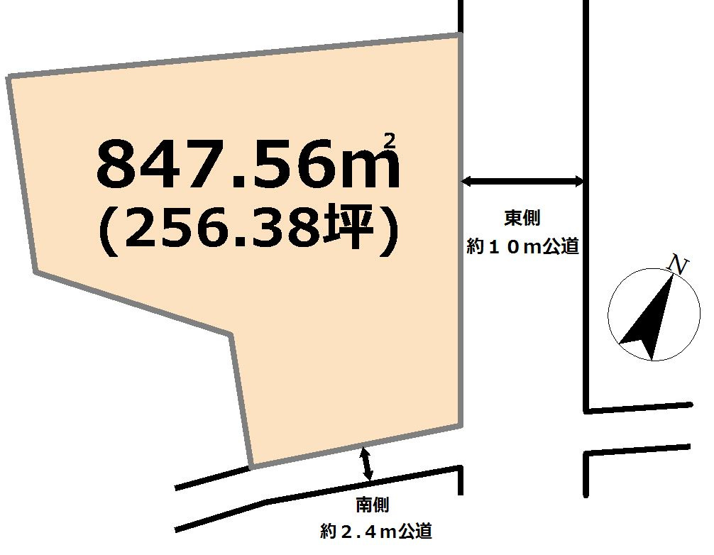 東松山市大谷　土地256坪の土地図