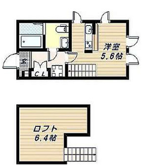 大阪市阿倍野区松虫通３丁目の一棟アパートの間取り