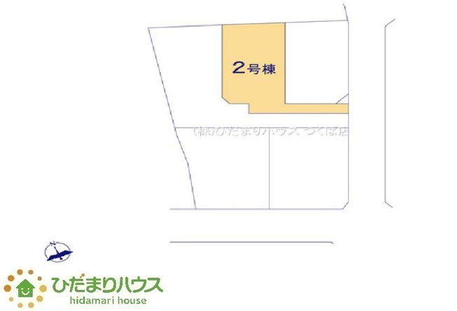 【区画図】 | 水戸市東台1期　新築戸建　2号棟 | 時間がない時もらくらくと車の出し入れができる並列駐車場を完備