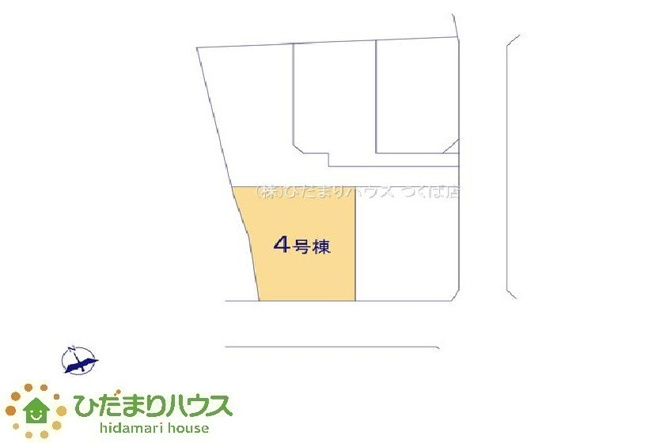 【区画図】 | 水戸市東台1期　新築戸建　4号棟 | ゆったりとしたカースペースでラクラク駐車出来ますね♪