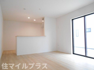 【居間・リビング】 | 郡山市賀庄新築一戸建て3棟 | おしゃれなリビングです