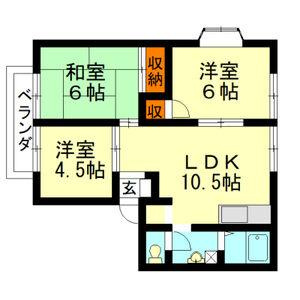 【間取り】 | サンパレスA棟