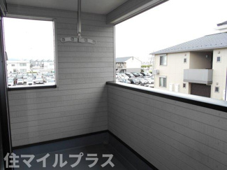 【バルコニー】 | 郡山市賀庄新築一戸建て3棟 | 広々としたバルコニーです