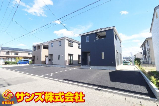 郡山市字賀庄第５　　　２号棟　　桜小学校、郡山第３中学区の外観|西側から見た区画全体