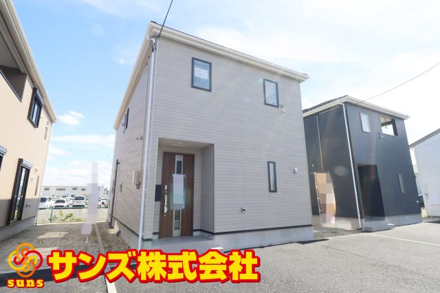 郡山市字賀庄第５　　　２号棟　　桜小学校、郡山第３中学区の外観|北西側から見た区画全体