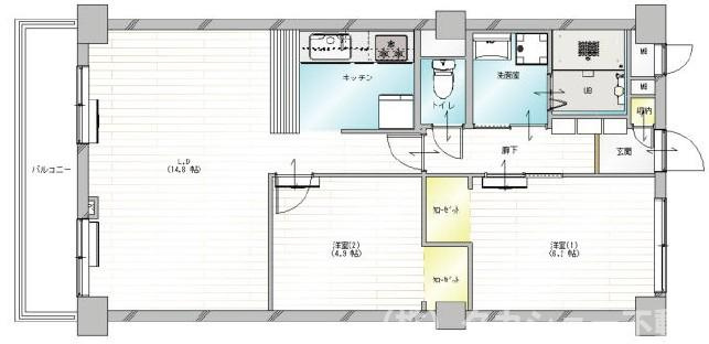 【間取り】 | 東千葉ハイツ　3号棟
