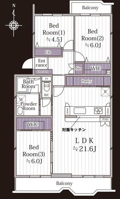 早稲田団地3-19-2号棟のその他|間取図です