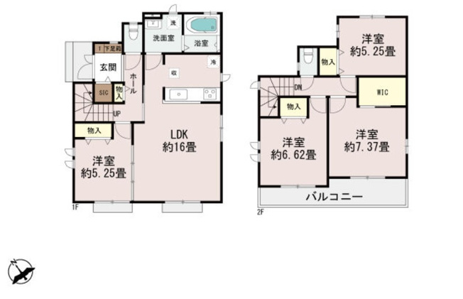 【間取り】 | 神陵台９丁目　新築戸建　２区画