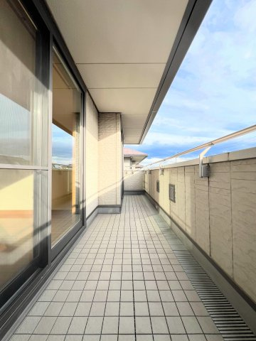 福島市飯坂町高舘のバルコニー