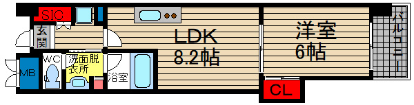 マスターズ・レジデンス道頓堀Ⅱの間取り