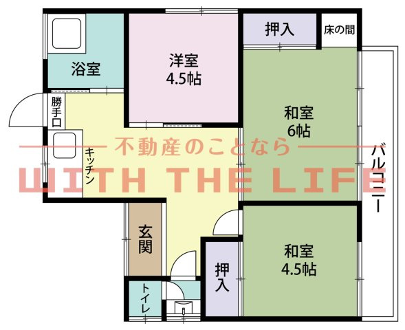 矢取貸家の間取り