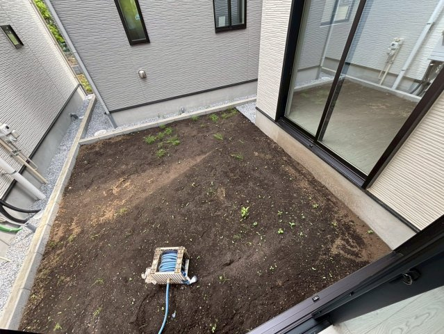 八潮市　伊草2丁目　新築戸建　全1棟の庭|施工例です