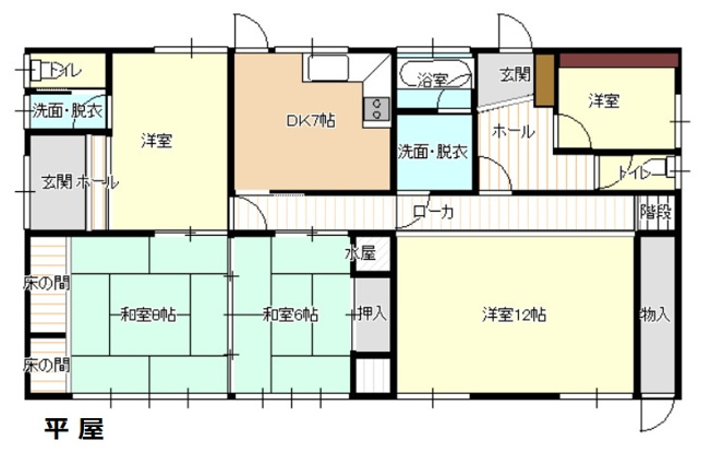 【間取り】 | 平屋部分