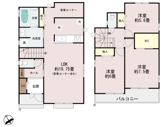 【間取り】 | 神陵台９丁目　新築戸建　２区画