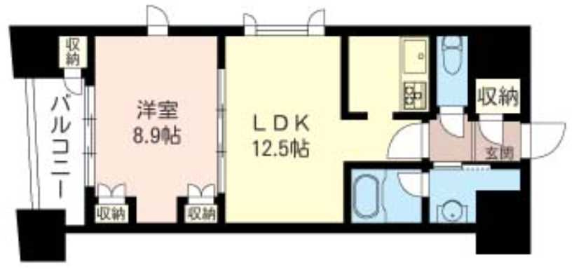 エスティメゾン銀座　駅近　ペット相談可　オートロックの間取り