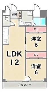 【間取り】 | 西京極ハイツ