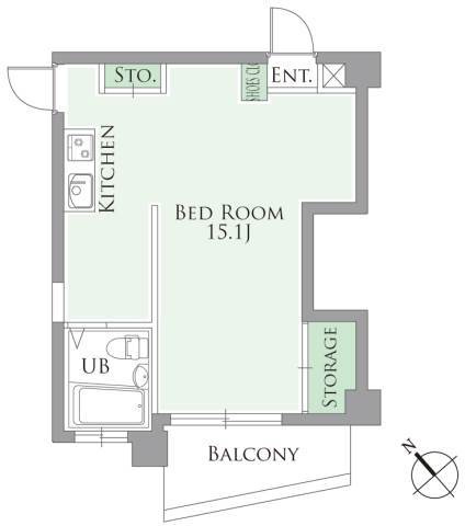 東都赤坂コーポ二の間取り