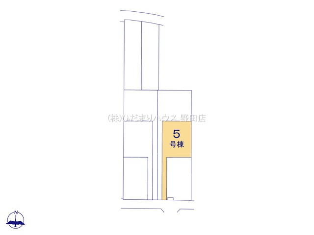 野田木間ケ瀬第2　新築戸建　5号棟の前面道路含む現地写真|前面道路は4ｍです♪