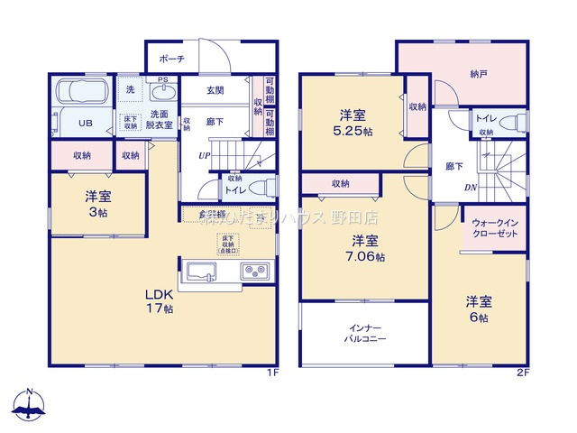 野田木間ケ瀬第2　新築戸建　7号棟の間取り|4SLDK+WIC
