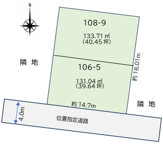 大江島I売地の土地図