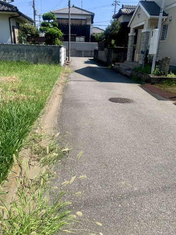 大江島I売地の前面道路含む現地写真