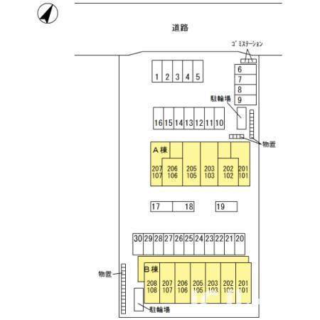 プランドール Bの区画図