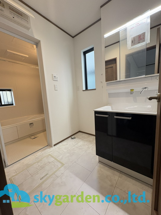 茅ヶ崎市東海岸南4丁目　新築戸建　全5棟D号棟の脱衣所